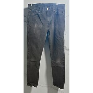 Levis 511 Jeans Mens 34x32 Dark Wash Black Slim Fit Straight Leg Stretch Denim